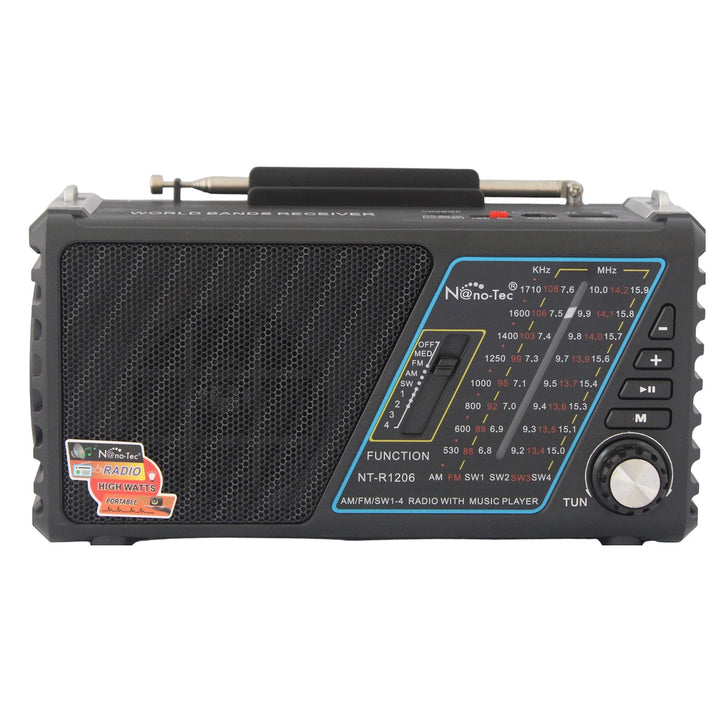 Radio Portatil 6 Bandas Analogo Con Bluetooth Y USB