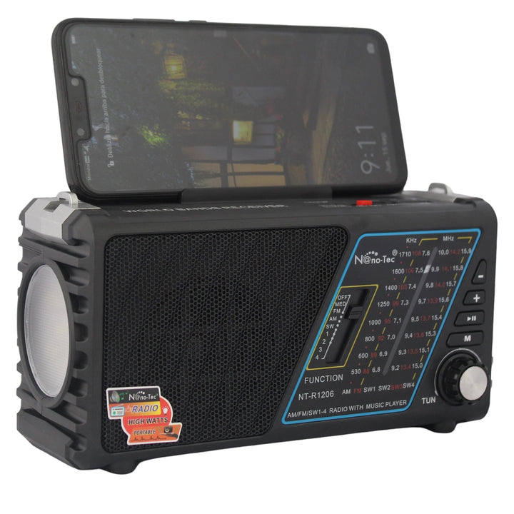 Radio Portatil 6 Bandas Analogo Con Bluetooth Y USB